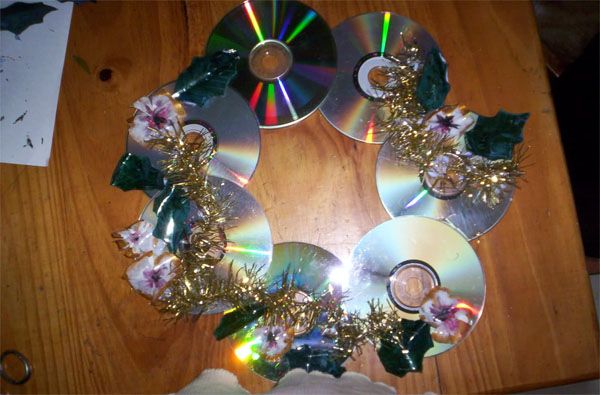 reciclado creativo de cd y dvd