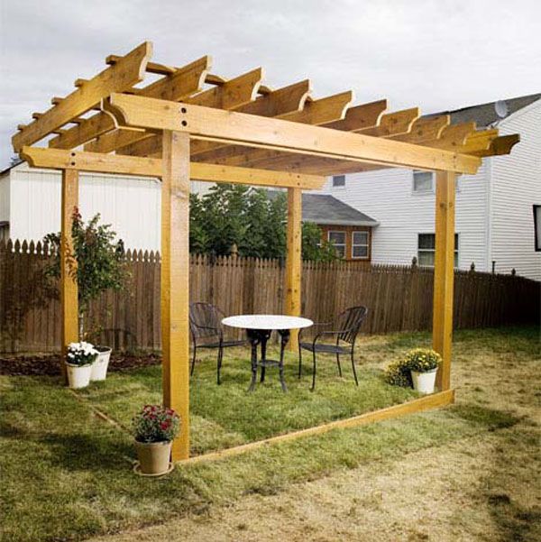Construcción de una pérgola de madera - trabajo terminado