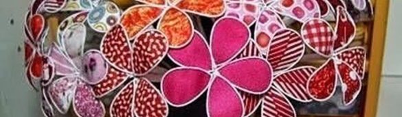 manualidades con tela flores con alambre y tejido