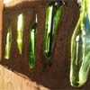 Hacer pared con botellas de cristal recicladas