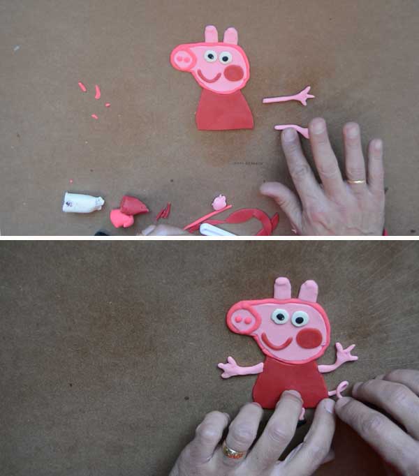 Hacer Peppa Pig con plastilina