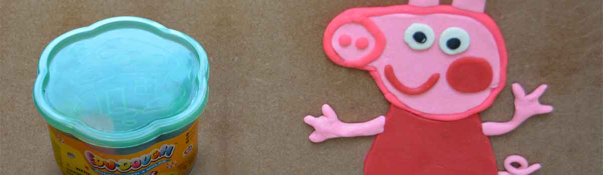 Hacer Peppa Pig con plastilina