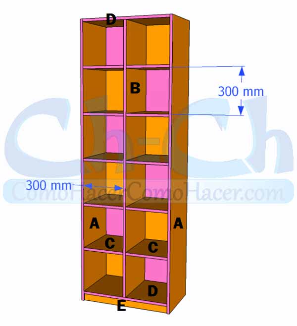 Planificación para la construcción de una estantería