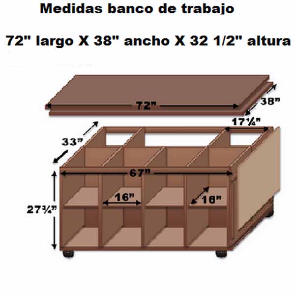 fabrica banco de trabajo para tu bricolaje y manualidades