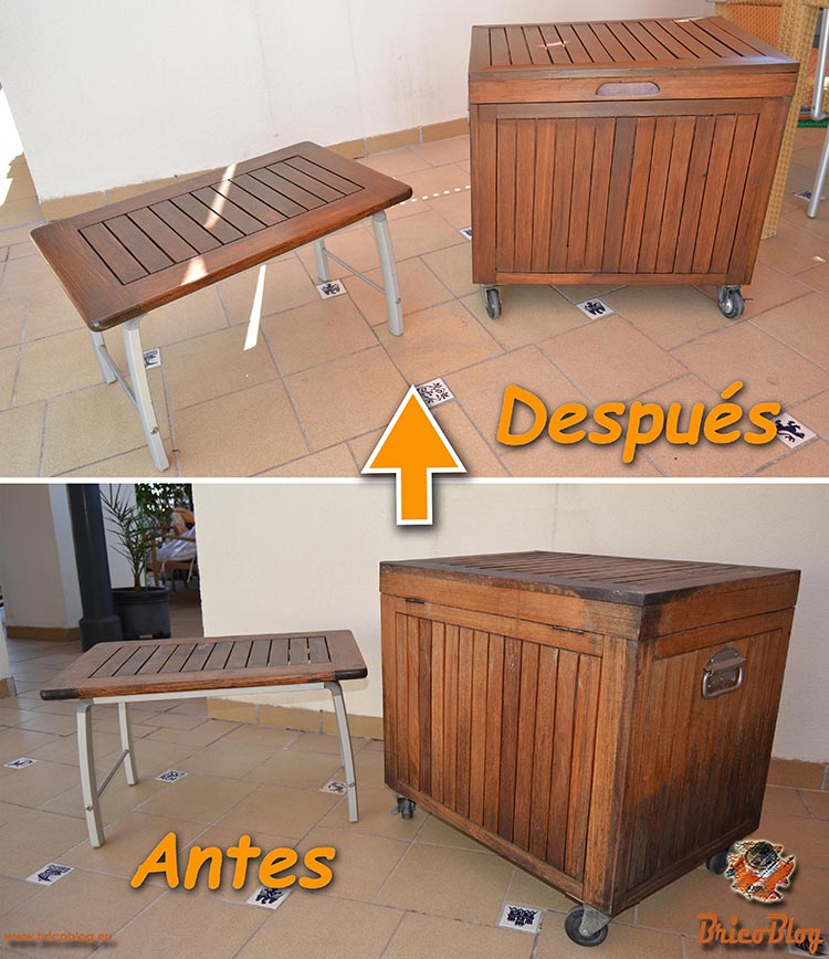 Como proteger la madera de exteriores - Antes y despues - foto 1